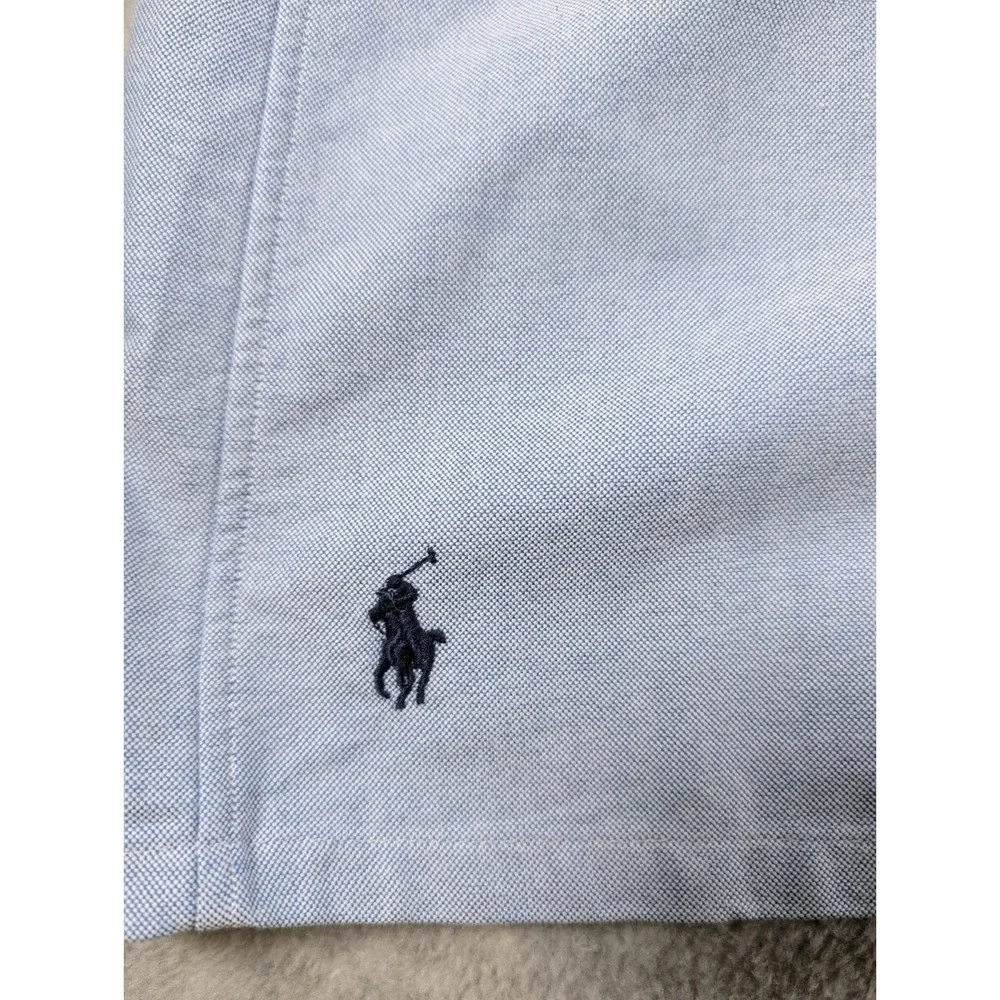 Polo Ralph Lauren Big & Tall 3XLT Oxford Camp Shirt Light Blue Short Sleeve